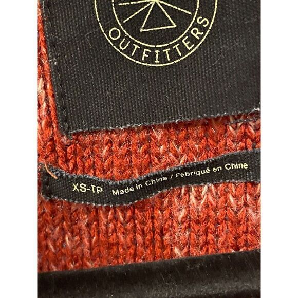 Urban Outfitters Colie Cardigan Women XS Red Acrylic Open Front Pockets Ribbed - Picture 4 of 6